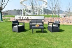 MaxxGarden Rattan Loungeset - 4 Persoons Zithoek - Design Wicker Tuinset -Tuingereedschap Serie Winkel 1200x800 608