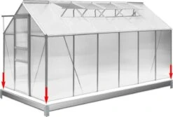 Deuba Broeikas Fundament Verzinkt - 380x190cm - Incl. Montagemateriaal -Tuingereedschap Serie Winkel 1200x813 11