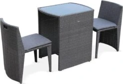 Alice's Garden Balkonset Doppio - 2 Stoelen - Inschuifbaar - Wicker - Grijs -Tuingereedschap Serie Winkel 1200x819 4