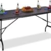 MaxxGarden Vouwtafel - Zwart - Rotanlook - 180x75x74 Cm -Tuingereedschap Serie Winkel 1200x831 3