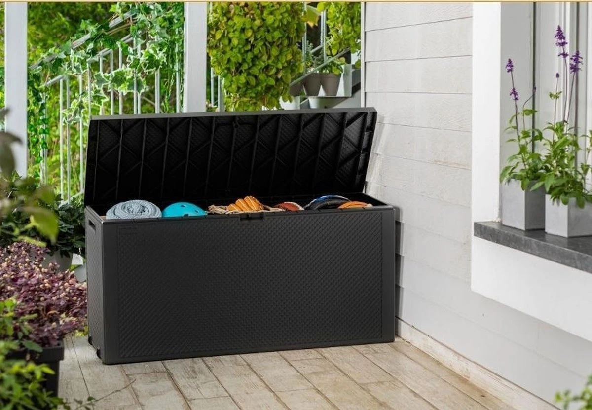 Keter Tuinkussen Opbergbox | 270 L | Tuinkussenbox | Tuinkast | Tuinbox 4 Keter Tuinkussen Opbergbox | 270 L | Tuinkussenbox | Tuinkast | Tuinbox - Afbeelding 2