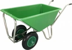 Kruiwagen Met Dubbel Luchtwiel Stal Eco Groen 160 Liter -Tuingereedschap Serie Winkel 1200x833
