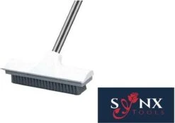 Synx Tools Luiwagen Borstel 2-in-1 Trekker - Badkamer Borstel Vloertrekker Met Steel Schrobborstel - Harde Borstelharen - Vloerwisser Badkamer - Met Telescopische Steel -Tuingereedschap Serie Winkel 1200x841 1