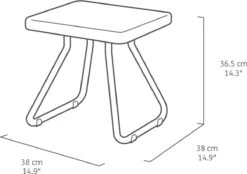 Keter Rio Balkonset - 3 Delig - Grafiet -Tuingereedschap Serie Winkel 1200x847 4