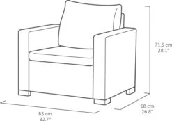 Allibert California Loungeset - 5 Personen - Cappuccino -Tuingereedschap Serie Winkel 1200x847 5