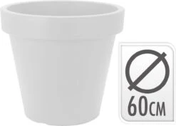 Relaxwonen - Bloempot Rond 60 X 52 Cm Wit