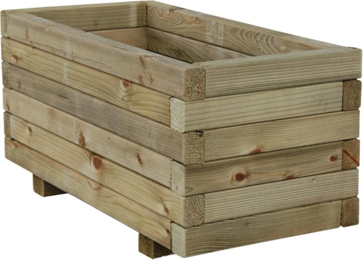 Intergard Houten Bloembakken Plantenbakken Rechthoek 80x40x35cm 3 Intergard Houten Bloembakken Plantenbakken Rechthoek 80x40x35cm