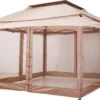 Outsunny Paviljoen Met Zijwanden Partytent Tuintent Popup 3,25 X 3,25 M Khaki 840-166 -Tuingereedschap Serie Winkel 1200x866 4