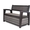 Keter - Hudson Bench Box - 2-zits Bank - Opbergbox - Hout Look & Feel - 227L - 138x63x89cm - Antraciet -Tuingereedschap Serie Winkel 1200x873 4