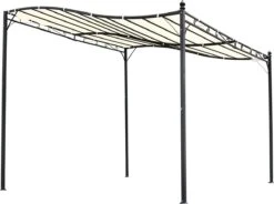 Outsunny Pergola Partytent Paviljoen Overkapping Tent Metaal Crème 297x297 Cm 84C-038 -Tuingereedschap Serie Winkel 1200x896 2