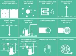 VONROC Dompelpomp RVS - Vuilwaterpomp - Waterpomp - 1100W - 20000 L/h - Voor Vuil- En Schoonwater - Met Vlotter -Tuingereedschap Serie Winkel 1200x898 7