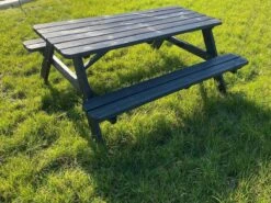 Goedkopepicknicktafels.nl | Zwarte XL Picknicktafel | Tuintafel 6 Persoons | Zwart Gespoten Gedroogd Grenen Hout! -Tuingereedschap Serie Winkel 1200x899 27