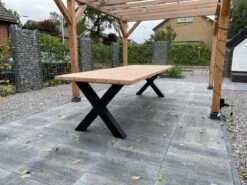Tuintafel Douglas 300 Cm X 90 Cm | Stalen Poten | 8-10 Personen | DuuMaa -Tuingereedschap Serie Winkel 1200x899 30