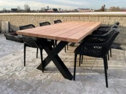 Tuintafel Douglas 300 Cm X 90 Cm | Stalen Poten | 8-10 Personen | DuuMaa -Tuingereedschap Serie Winkel 1200x899 32