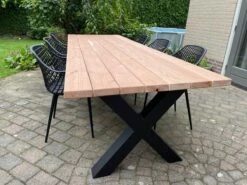 Tuintafel Douglas 300 Cm X 90 Cm | Stalen Poten | 8-10 Personen | DuuMaa -Tuingereedschap Serie Winkel 1200x899 34