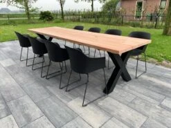 Tuintafel Douglas 300 Cm X 90 Cm | Stalen Poten | 8-10 Personen | DuuMaa -Tuingereedschap Serie Winkel 1200x899 35