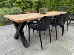Tuintafel Douglas 220 Cm X 90 Cm | Stalen Poten | + Montage | Duurzame Eettafel | Onderhoudsarm 6-8 Personen | Geschaafd Hout | DuuMaa -Tuingereedschap Serie Winkel 1200x899 38
