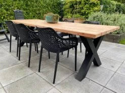 Tuintafel Douglas 220 Cm X 90 Cm | Stalen Poten | + Montage | Duurzame Eettafel | Onderhoudsarm 6-8 Personen | Geschaafd Hout | DuuMaa -Tuingereedschap Serie Winkel 1200x899 39