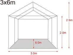 MaxxGarden Partytent - Paviljoen - 3x6m - Incl. Zijwanden - Waterdicht - Antraciet -Tuingereedschap Serie Winkel 1200x902 7
