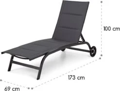 Blumfeldt Limala Tuinstoel - Ligstoel - Relaxstoel - Rugleuning In 6 Standen Verstelbaar - 2 Vielen - Draagkracht: Max. 150 Kg 13 Blumfeldt Limala Tuinstoel - Ligstoel - Relaxstoel - Rugleuning In 6 Standen Verstelbaar - 2 Vielen - Draagkracht: Max. 150 Kg -Tuingereedschap Serie Winkel 1200x918 5