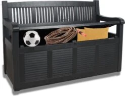 Merkloos Opbergbank Van Kunststof | 130 X 60 Cm | Antraciet -Tuingereedschap Serie Winkel 1200x923 1