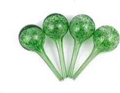 Merkloos Decopatent® 4 Stuks - Waterdruppelaar Voor Planten - Watergever - Glas - Waterbollen - Watergeefsysteem - Plantenbollen - Groen -Tuingereedschap Serie Winkel 1200x930 4