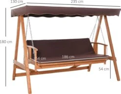 Outsunny Hollywoodschommel Hout Tuinschommel Schommelbank Ligfunctie 3 Personen 84A-185 -Tuingereedschap Serie Winkel 1200x936 2