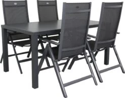 Hartman Napoli/Alma 160 Cm. Tuinset - 5-delig Verstelbaar
