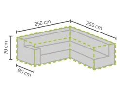 Weersbestendige Beschermhoes Voor Hoekbank | 250/90 X 250/90 X 70 Cm (L-vorm) - Tuinbank / L-Vorm -Waterdicht - Grijs -Tuingereedschap Serie Winkel 1200x960 5
