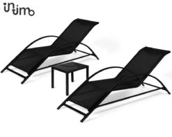 Intimo Ligbeddenset + Tafel - Zwart - 163x60x65/45x45x40 -Tuingereedschap Serie Winkel 1200x960 9