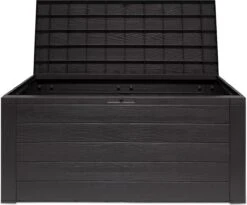Merkloos Woody Tuin Opbergbox - 324 Liter 45x120x60 Cm - Tuinkussenbox - Antraciet/bruin -Tuingereedschap Serie Winkel 1200x996 3