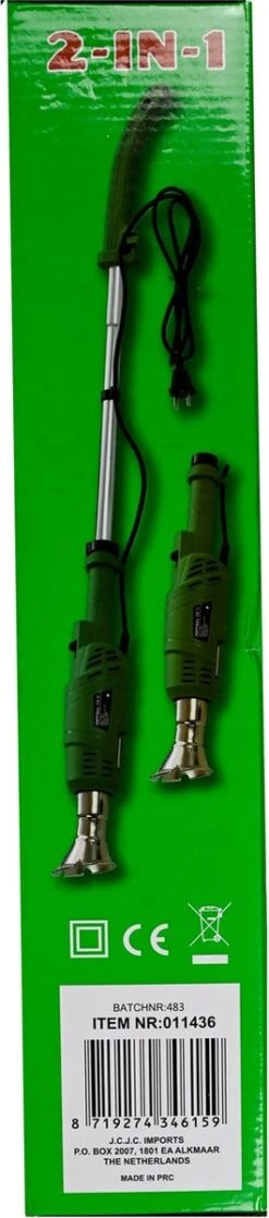 Hofftech Weed Burner Elektrische Onkruidbrander - 2000W - Max. 600 °C - BBQ Aansteker -Tuingereedschap Serie Winkel 265x1200