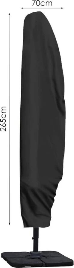 Parasolhoes Voor Zweefparasol - 265 Cm - Zwart - Waterbestendige Hoes Voor Parasol - Parasolhoes Staande Parasol Met Rits -Tuingereedschap Serie Winkel 333x1200