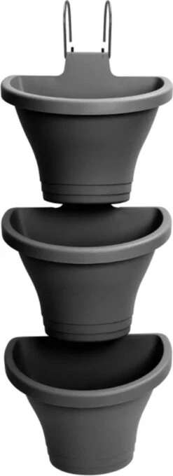 Elho Corsica Vertical Forest 24 - Bloempot Voor Balkonbuiten - Ø 26.7 X H 29.7 Cm - Zwart/Antraciet -Tuingereedschap Serie Winkel 436x1200 2