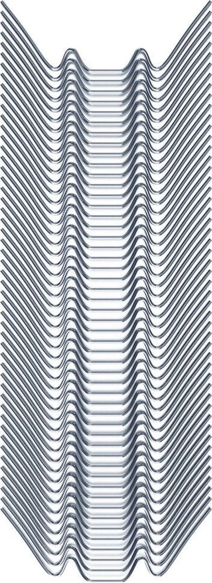 Deuba Broeikas Glasklemmen – 100 Stuks 85x30mm – RVS Zilver