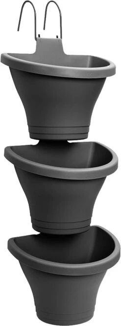 Elho Corsica Vertical Forest 24 - Bloempot Voor Balkonbuiten - Ø 26.7 X H 29.7 Cm - Zwart/Antraciet -Tuingereedschap Serie Winkel 448x1200 2