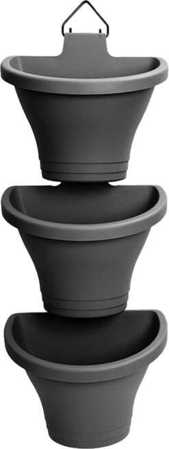 Elho Corsica Vertical Forest 24 - Bloempot Voor Balkonbuiten - Ø 26.7 X H 29.7 Cm - Zwart/Antraciet -Tuingereedschap Serie Winkel 453x1200 1