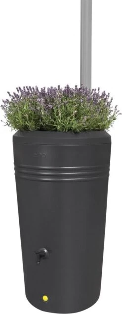 Elho Green Basics Regenton - Regenton - Living Black - Buiten - 200 Liter -Tuingereedschap Serie Winkel 466x1200 3