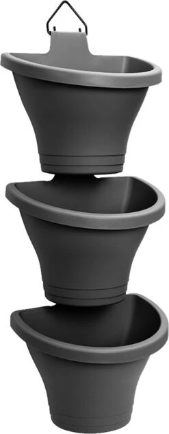 Elho Corsica Vertical Forest 24 - Bloempot Voor Balkonbuiten - Ø 26.7 X H 29.7 Cm - Zwart/Antraciet -Tuingereedschap Serie Winkel 469x1200 1