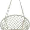 Macramé Hangstoel Beige - Beige Hangstoel - Hangstoel Touw - Hangstoel - Tot 110KG - Eenpersoons Hangstoel - Hang Stoel 1 Persoon - Hangstoel Voor Binnen - Hangstoel Zonder Standaard - Hangstoel Buiten