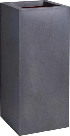 Capi Europe - Bloempot Rechthoek Smooth NL - 36x36x79 - Zwart - Voor Binnen En Buiten - KBL952 -Tuingereedschap Serie Winkel 624x1200 1