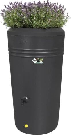 Elho Green Basics Regenton - Regenton - Living Black - Buiten - 200 Liter -Tuingereedschap Serie Winkel 635x1200 1