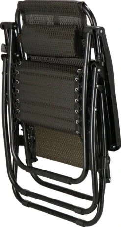 Springos Tuinstoel | Ligstoel | Opvouwbaar | Verstelbaar | Ergonomische Hoofdsteun | Bruin / Zwart -Tuingereedschap Serie Winkel 641x1200