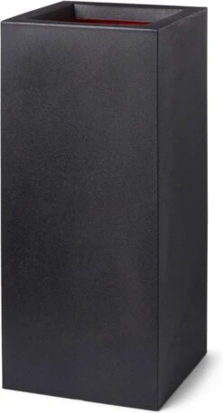Capi Europe - Bloempot Rechthoek Smooth NL - 36x36x79 - Zwart - Voor Binnen En Buiten - KBL952 -Tuingereedschap Serie Winkel 648x1200 1