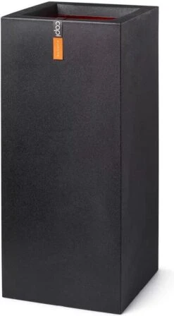 Capi Europe - Bloempot Rechthoek Smooth NL - 36x36x79 - Zwart - Voor Binnen En Buiten - KBL952 -Tuingereedschap Serie Winkel 661x1200 3