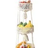 Macramé 3-Laags Hangende Fruitmand - Bohemian Mand Plantenhanger - Handgemaakt Katoen Touw Fruitschaal Hangmand - Boho Ophangbaar Etagere - Decoratieve Fruit Schaal/Basket - Opbergmand Organizer - Keuken/Balkon Decoratie - Hangpot Voor Binnen/Buiten -Tuingereedschap Serie Winkel 668x1200 1