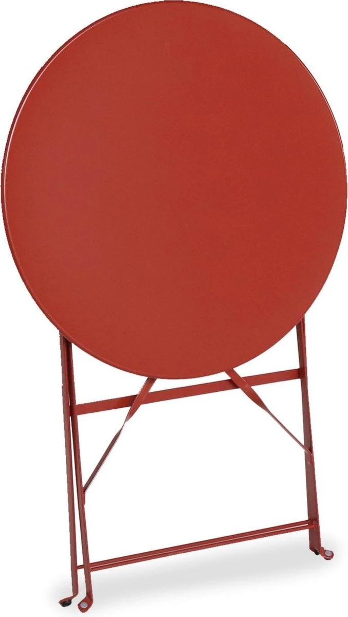 Emilia - Ronde Inklapbare Bistrotafel Ø60cm Van Gepoedercoat Staal – Terra Cotta 7 Emilia - Ronde Inklapbare Bistrotafel Ø60cm Van Gepoedercoat Staal – Terra Cotta - Afbeelding 5