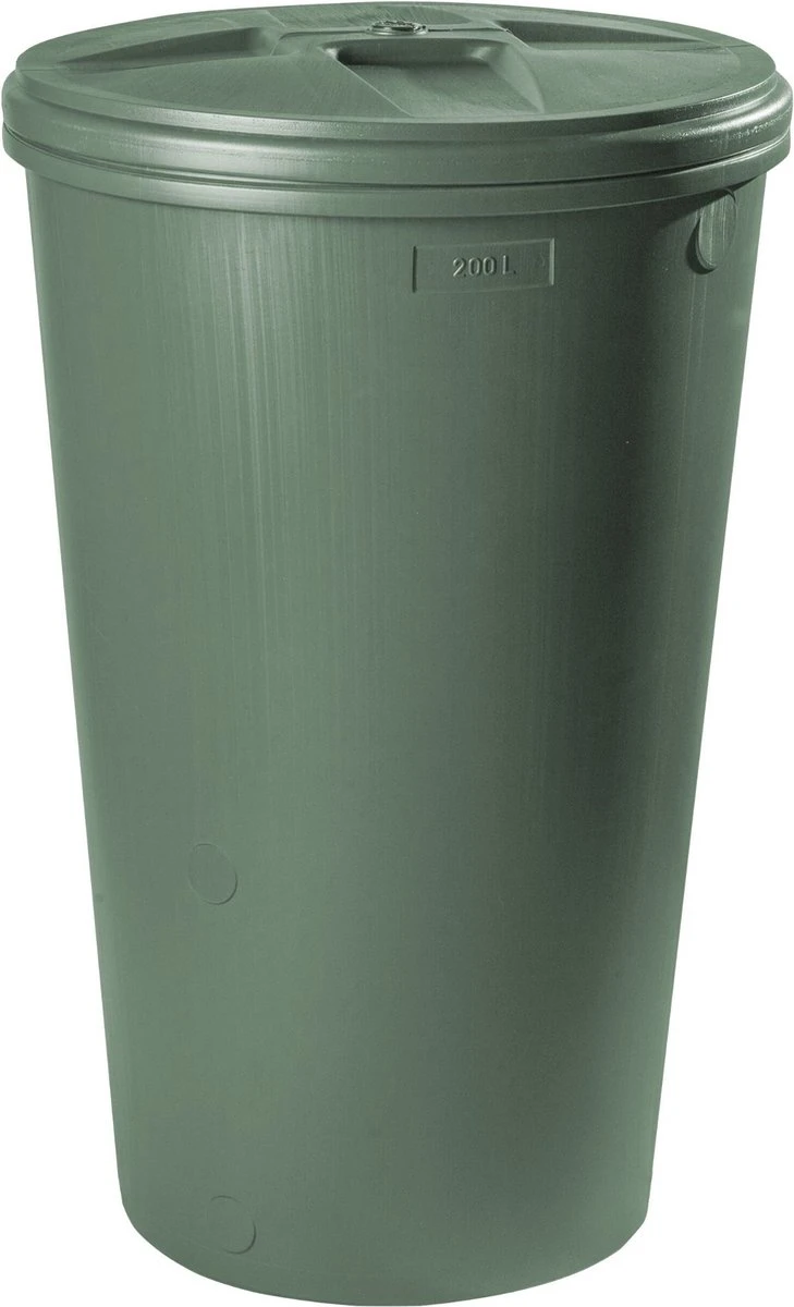 Regenton 200L - Groen (incl. Kraan + Deksel) 3 Regenton 200L - Groen (incl. Kraan + Deksel)