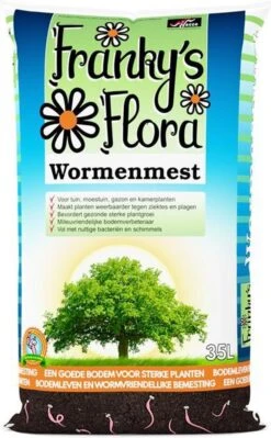 Frankys Flora - Wormenmest - 35 Liter - Humus - Compost - Bodemverbetering