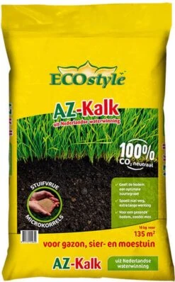 ECOstyle AZ Kalk Micro Korrel – Voor Gazon, Sier- En Moestuin - Corrigeert Zuurgraad Direct En Langdurig - Werkt Tegen Mos - CO2-Neutraal – 70 M² - 5 KG -Tuingereedschap Serie Winkel 745x1200 1